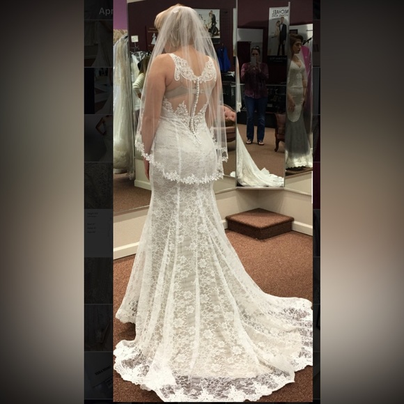 Elegant Lace Wedding Dress - Picture 3 of 15